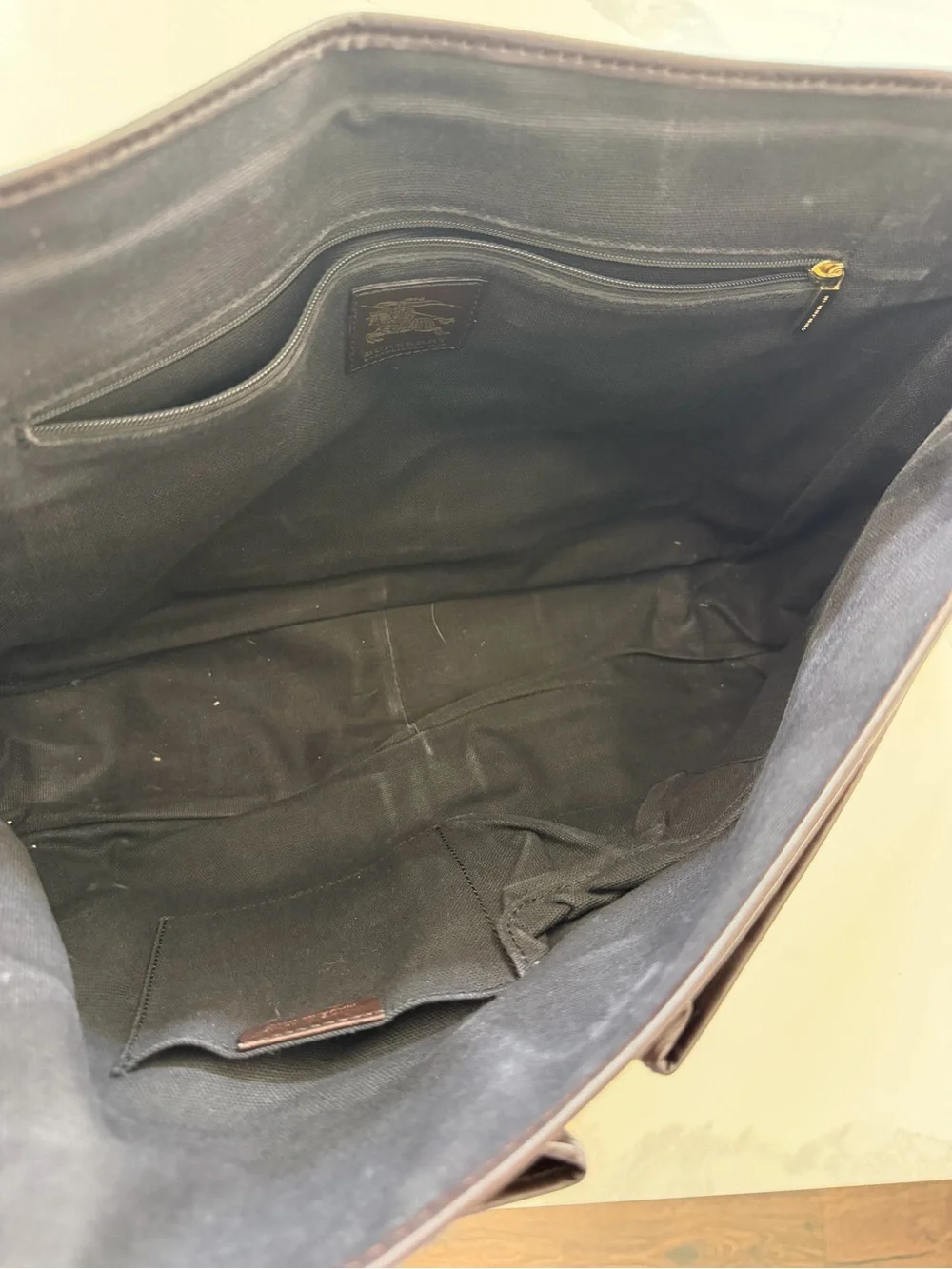 Burberry Haymarket Check Coated Canvas Messenger Bag.